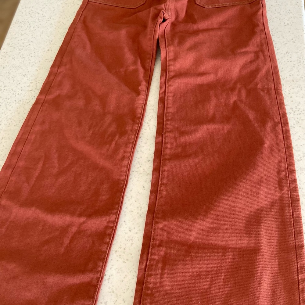 Old Navy. Rust colored casual pants. High rise.  Baggy wide leg. New with tag.